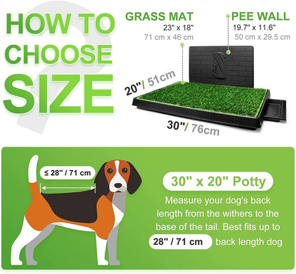 Dog Grass Pee Pads,Bionic Wall,Artificial Grass Bathroom Mat Pet Grass Mat Replacement for Indoor and Outdoor Use