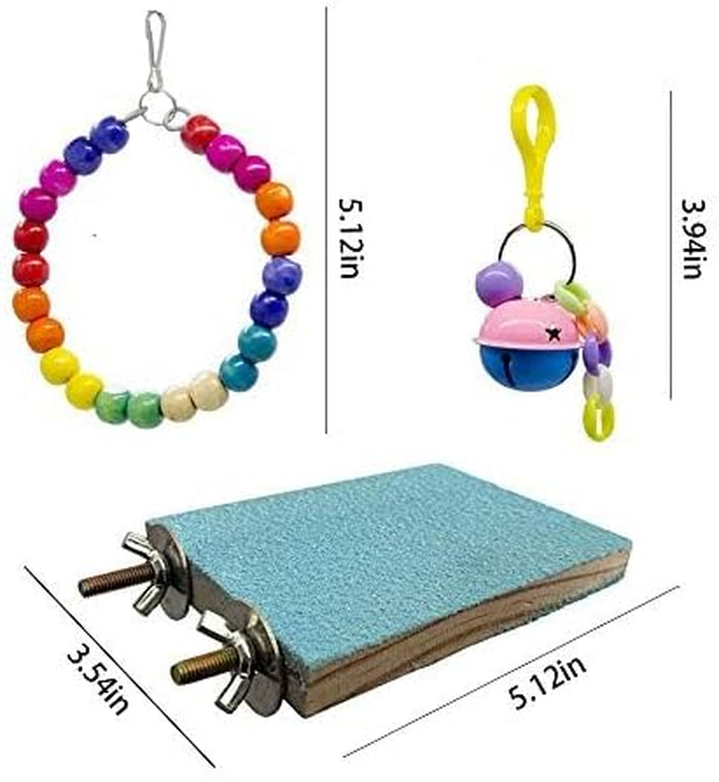 8 Packs Bird Swing Chewing Toys- Parrot Hammock Bell Toys Suitable for Small Parakeets, Cockatiels, Conures, Finches,Budgie,Macaws, Parrots, Love Birds