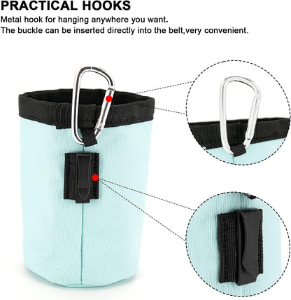 Dog Training Treat Pouch Bag, Doggie Puppy Treat Snack Bags Reward Pouch Bait Bag Dog Treat Carrier Holder with Clip (Mint Green)