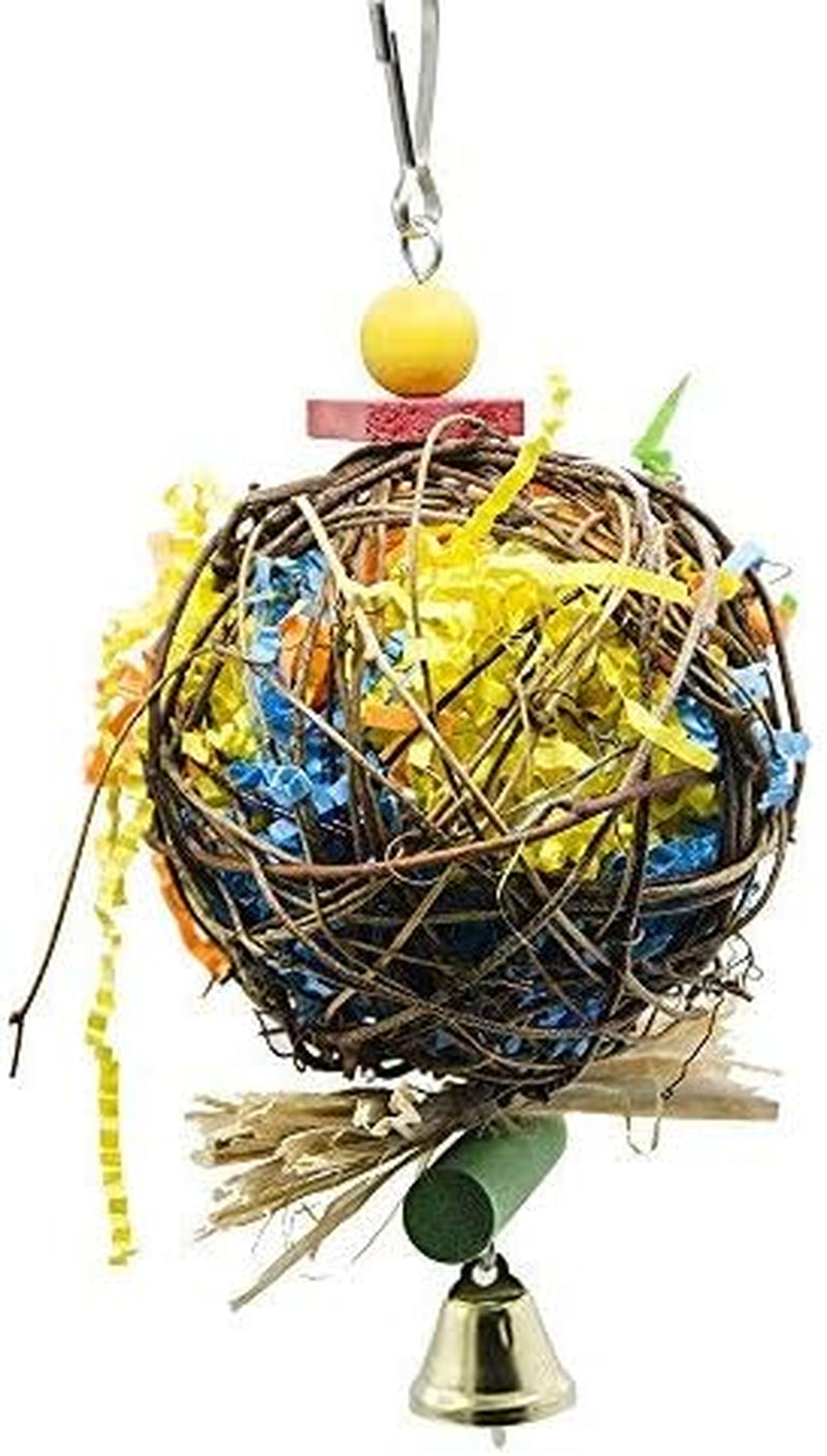 2 Pack Bird Chewing Toys Foraging Shredder Toy Parrot Cage Shredder Toy Foraging Hanging Toy for Cockatiel Conure African Grey Amazon