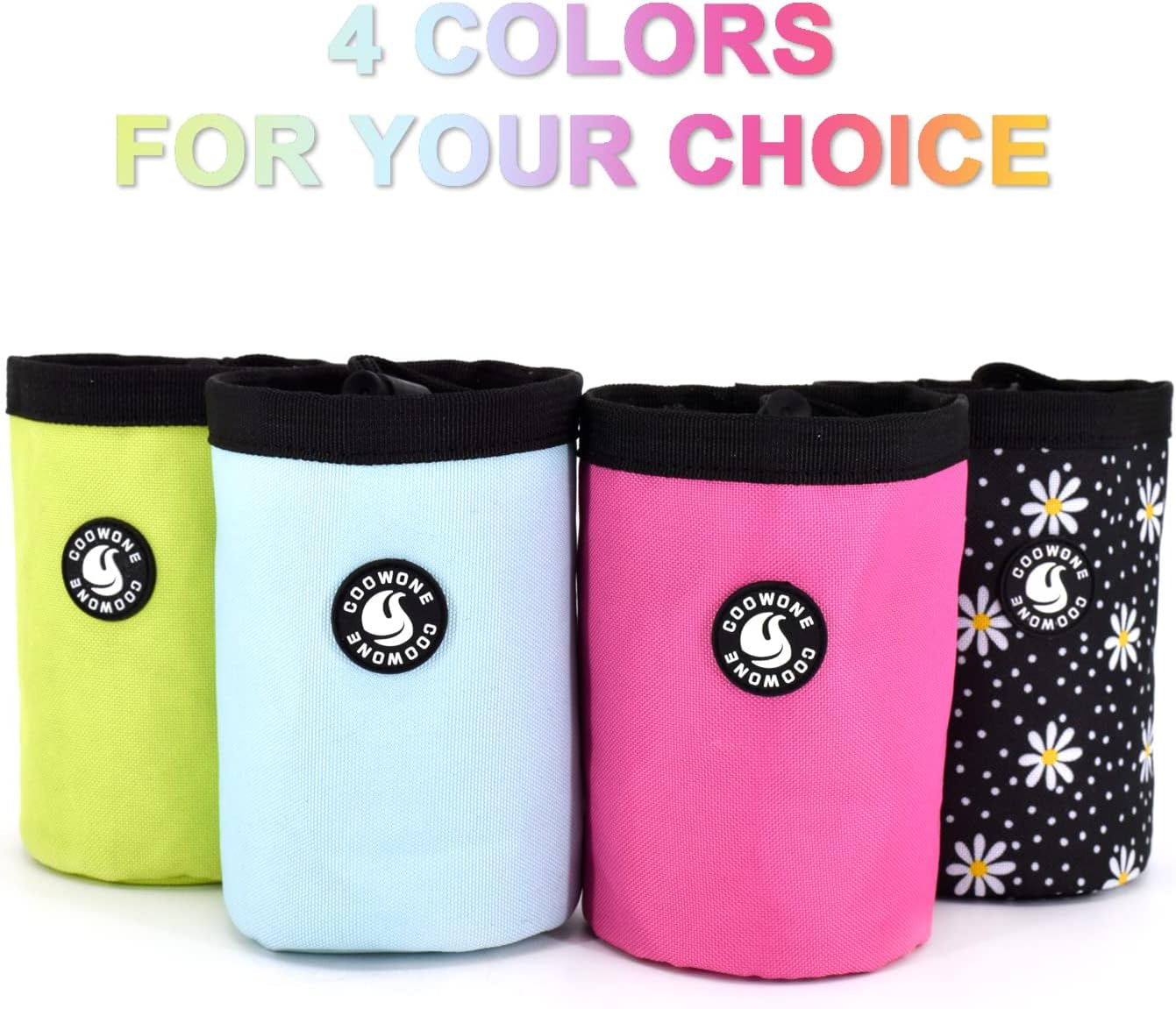 Dog Training Treat Pouch Bag, Doggie Puppy Treat Snack Bags Reward Pouch Bait Bag Dog Treat Carrier Holder with Clip (Mint Green)