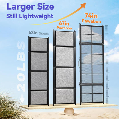 74'' L & 20'' W Portable Dog Ramp for Car - Extra Wide Lightweight Pet Dog Ramps for Large Dogs with Non-Slip Mesh, Outdoor Dog Ramp up to 400LBS, Dog Steps Stair Get into a Car Suv/Truck/Rv/Bed